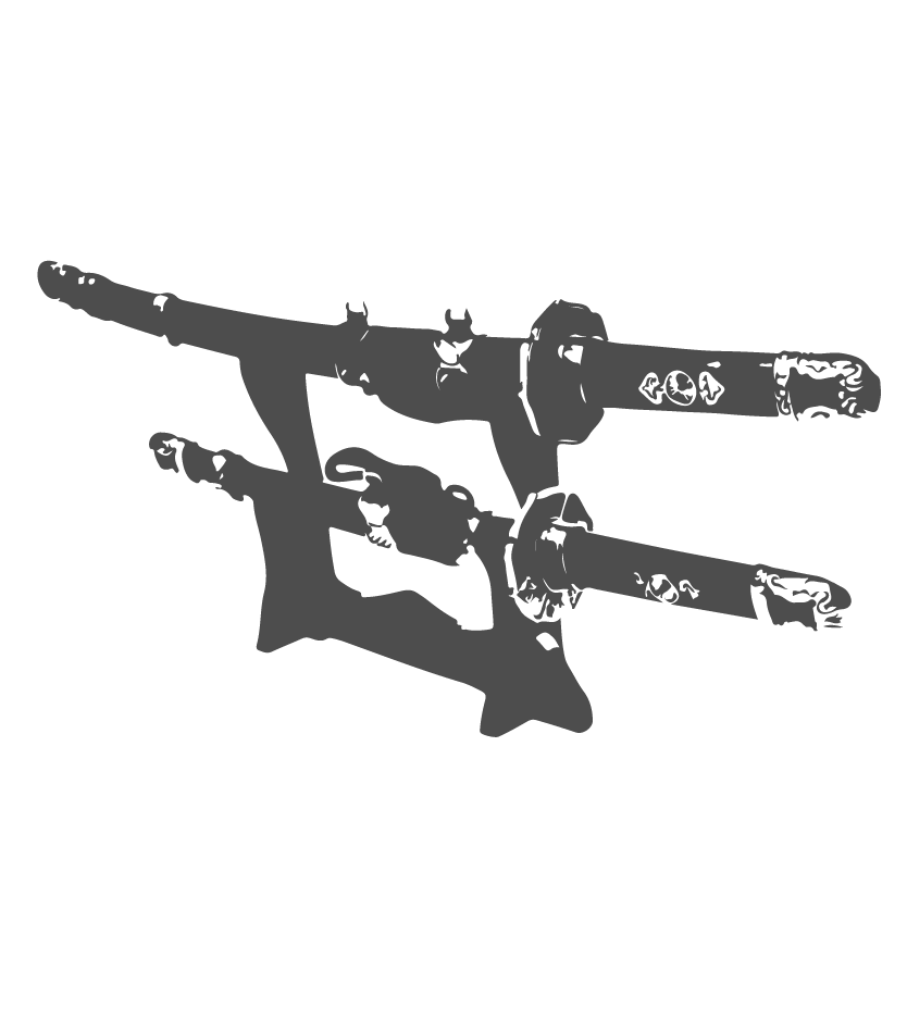 Image pour la catégorie armes samouraï. 2 katanas en png.